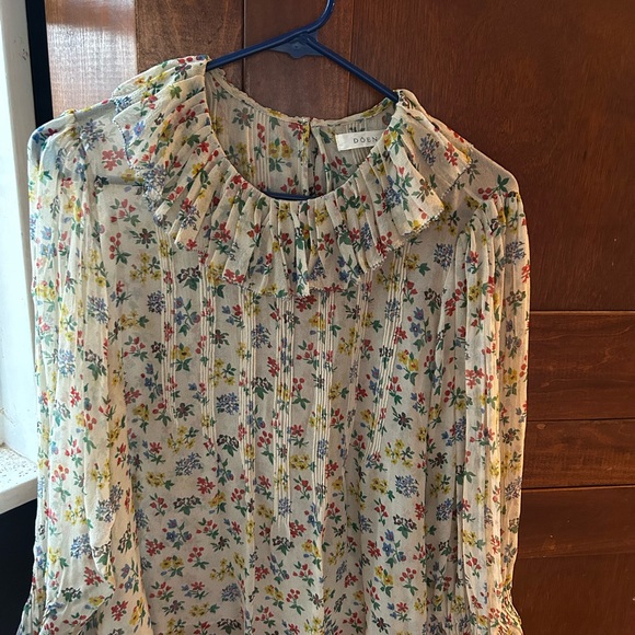 Doen Tops - Doen Floral Pleated Blouse